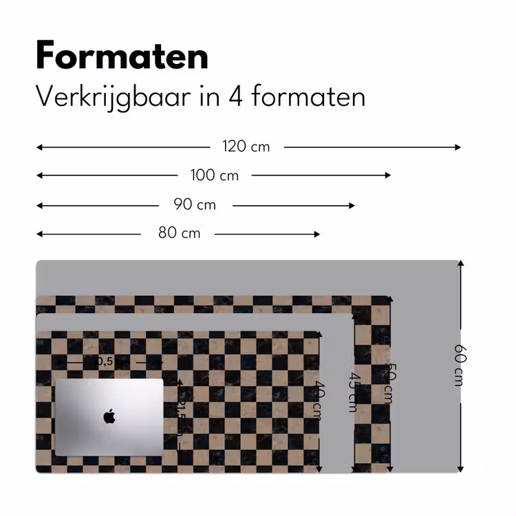 Bureau onderlegger - Patroon - Dambord - Marmer — 8