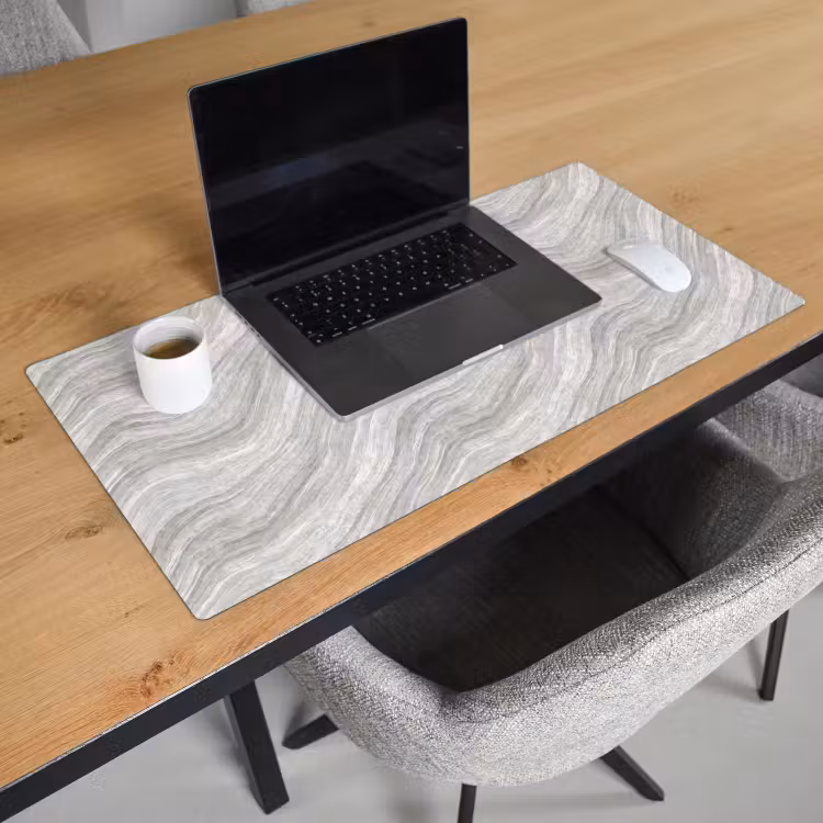 Bureau onderlegger - Patroon - Helder - Wit - Grijs — 3