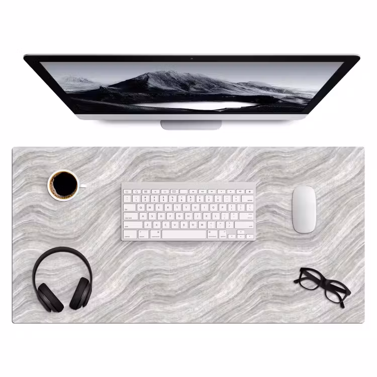 Bureau onderlegger - Patroon - Helder - Wit - Grijs — 4