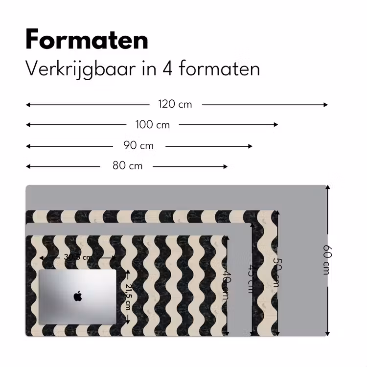 Bureau onderlegger - Patroon - Marmer - Groen - Cremé — 8