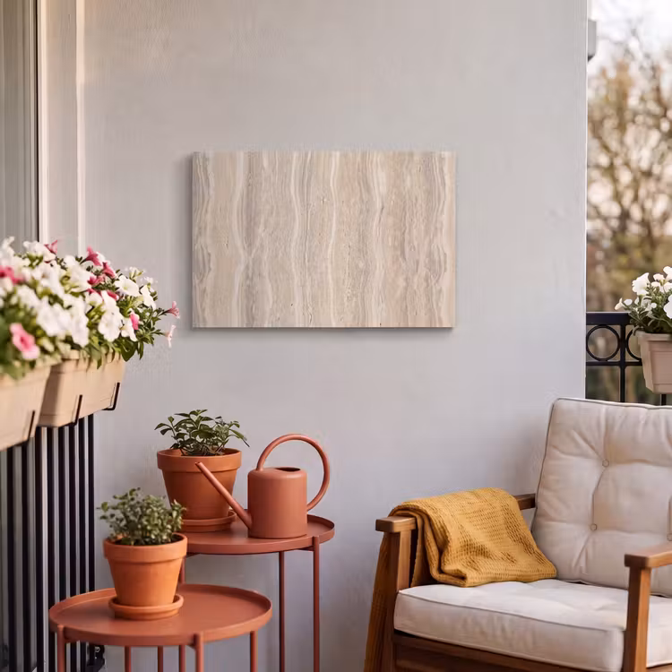Buiten canvas - Steen - Patroon - Textuur - Natuurlijk - Beige — 4