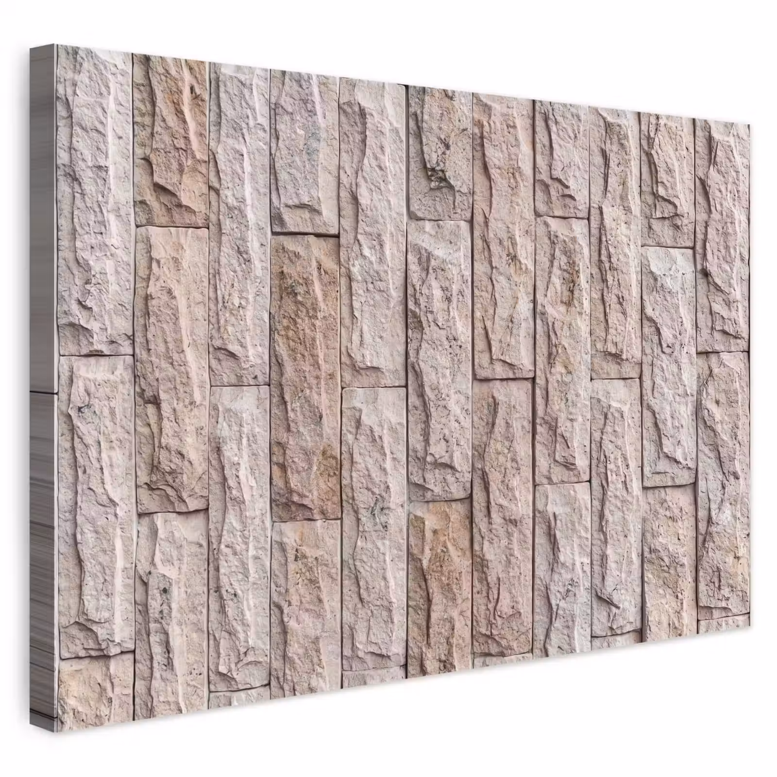 Buiten canvas - Muur - Steen - Ruw - Beige - Textuur — 1