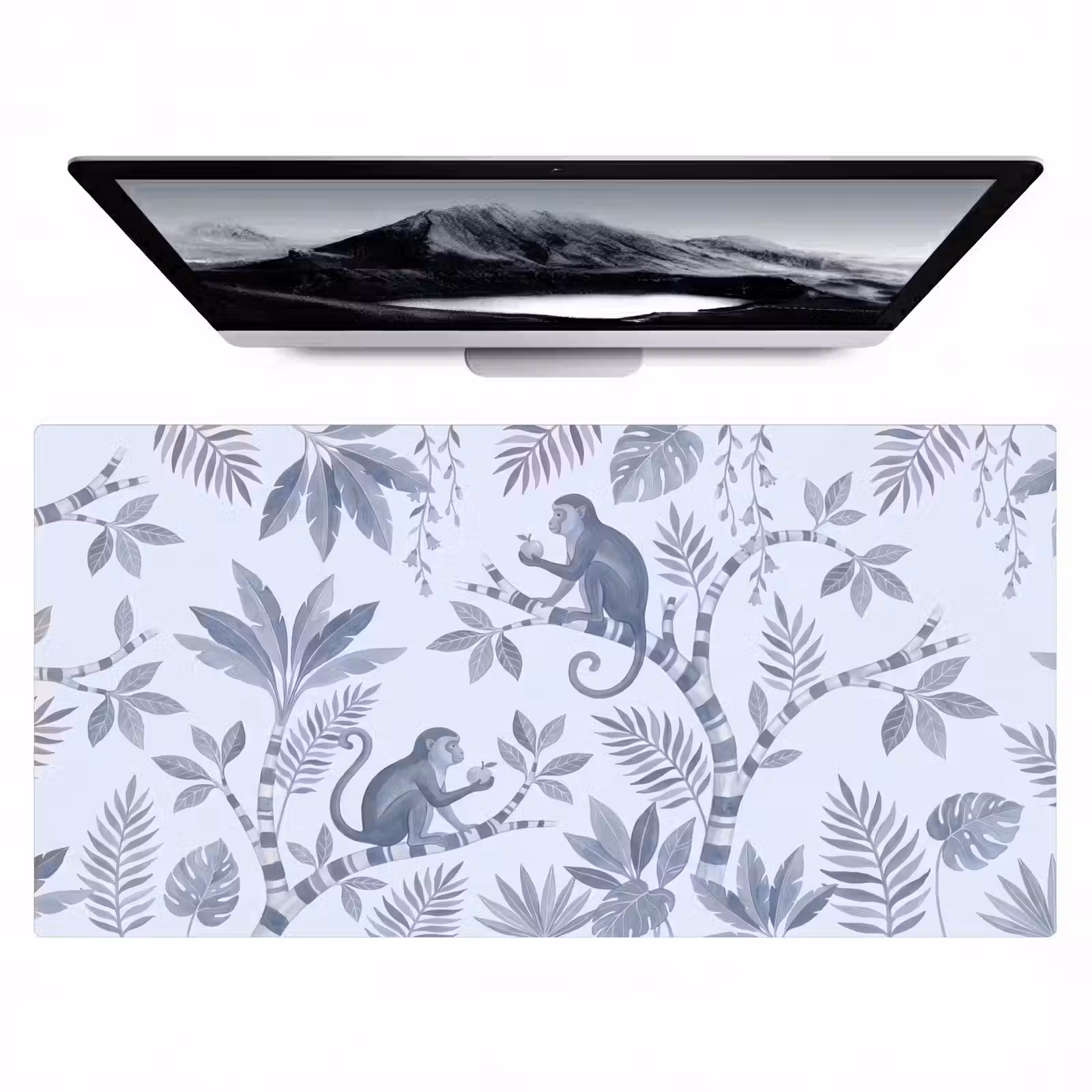 Bureau onderlegger - Aap - Boom - Bladeren - Jungle - Illustratie — 1