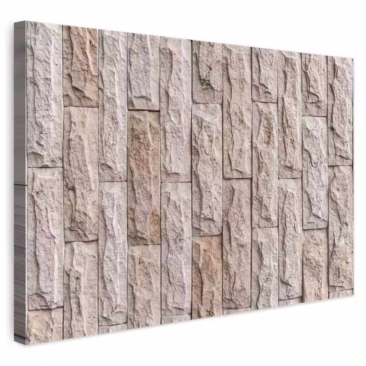 Buiten canvas - Muur - Steen - Ruw - Beige - Textuur — 1