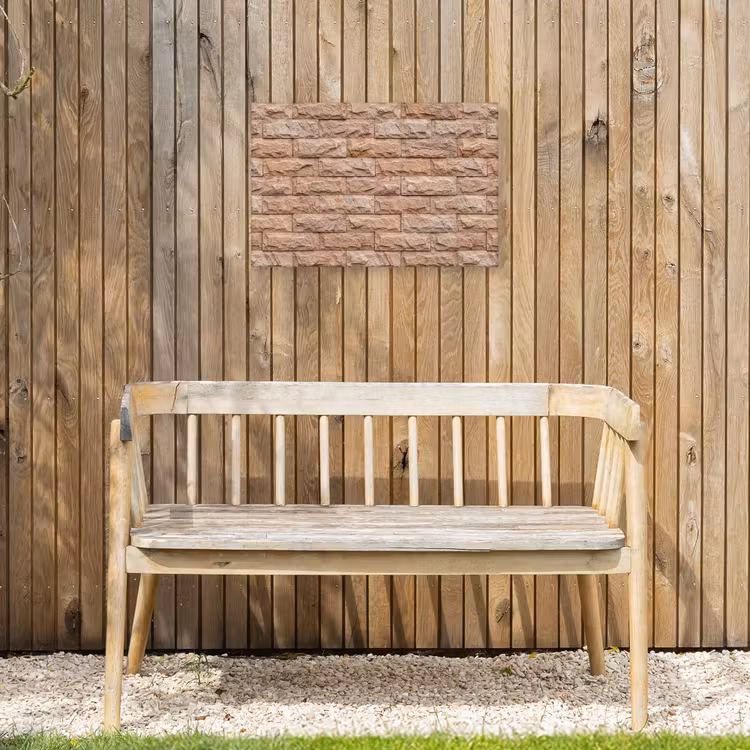 Buiten canvas - Muur - Steen - Ruw - Textuur - Beige — 3