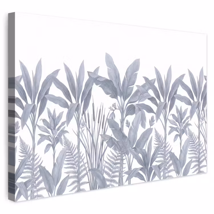 Buiten canvas - Planten - Bladeren - Natuur - Grijs — 1