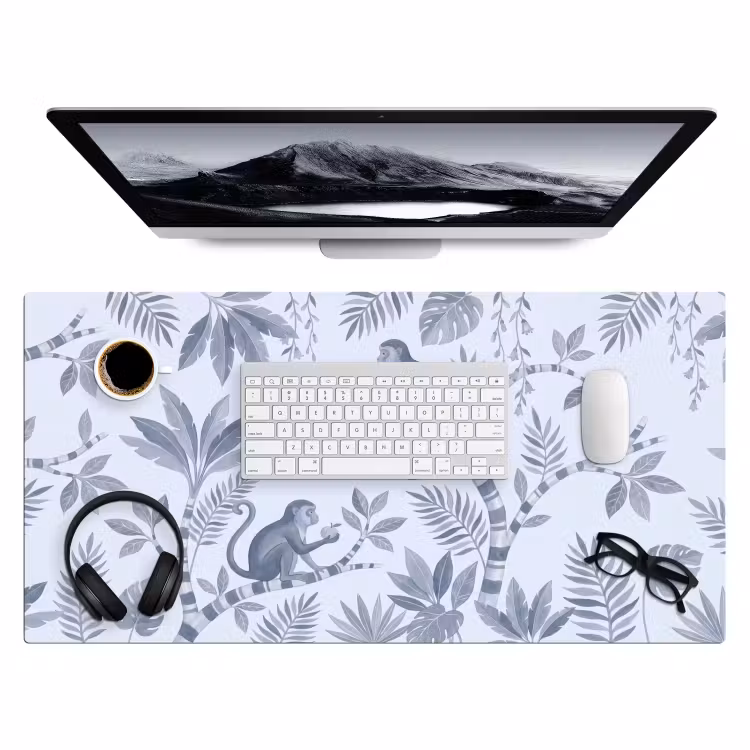 Bureau onderlegger - Aap - Boom - Bladeren - Jungle - Illustratie — 4