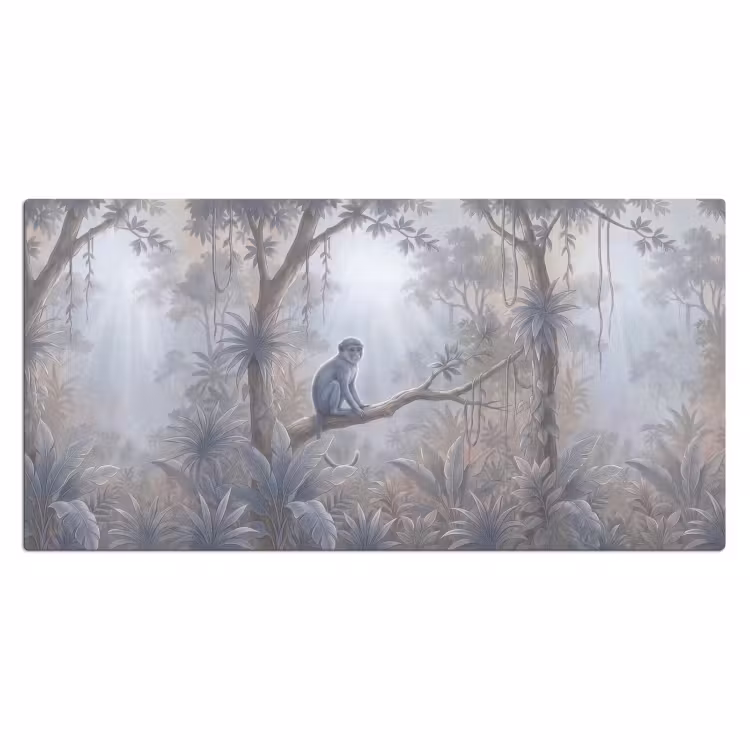 Bureau onderlegger - Aap - Boom - Jungle - Natuur - Grijs — 2