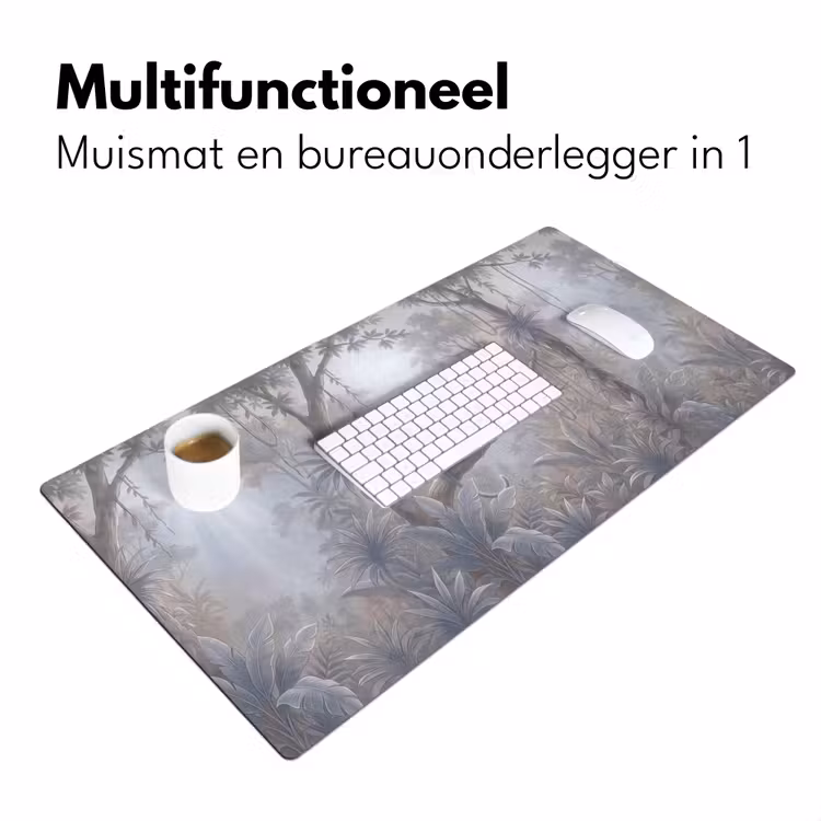 Bureau onderlegger - Aap - Boom - Jungle - Natuur - Grijs — 7