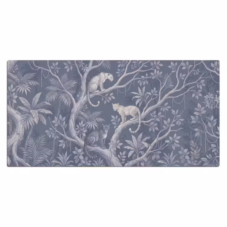 Bureau onderlegger - Dieren - Jungle - Illustratie - Bomen - Blauw — 2