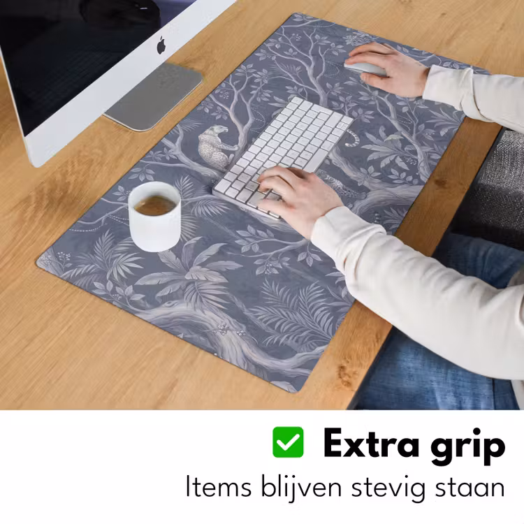 Bureau onderlegger - Dieren - Jungle - Illustratie - Bomen - Blauw — 6