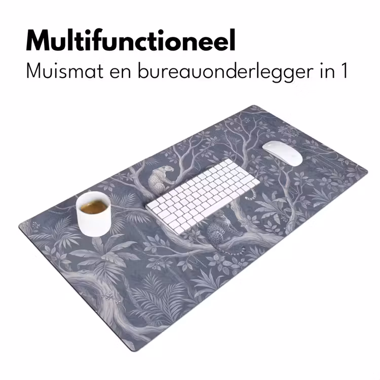 Bureau onderlegger - Dieren - Jungle - Illustratie - Bomen - Blauw — 7