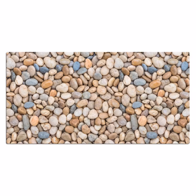 Bureau onderlegger - Kiezelstenen - Natuur - Textuur - Beige - Grijs — 2