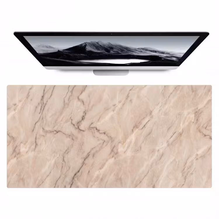 Bureau onderlegger - Marmer - Patroon - Abstract - Modern - Beige — 1