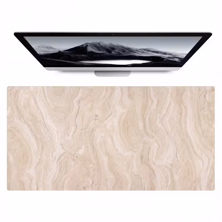 Bureau onderlegger - Marmer - Patroon - Beige - Steen - Abstract — 1