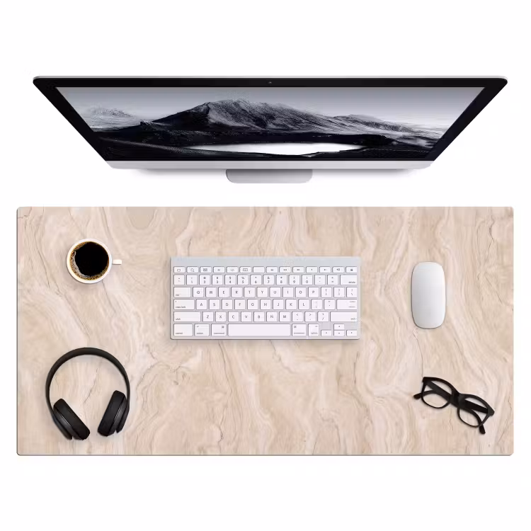 Bureau onderlegger - Marmer - Patroon - Beige - Steen - Abstract — 4