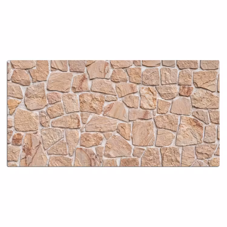 Bureau onderlegger - Muur - Steen - Patroon - Rustiek - Beige — 2