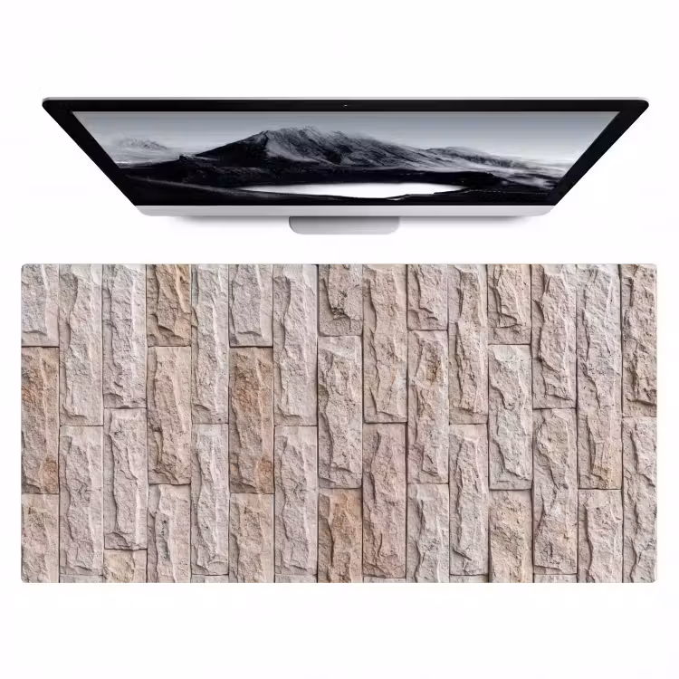 Bureau onderlegger - Muur - Steen - Ruw - Beige - Textuur — 1