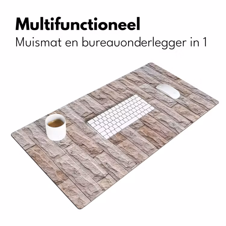 Bureau onderlegger - Muur - Steen - Ruw - Beige - Textuur — 7