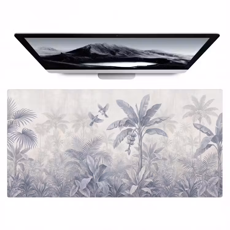 Bureau onderlegger - Natuur - Vogel - Jungle - Illustratie - Blauw — 1