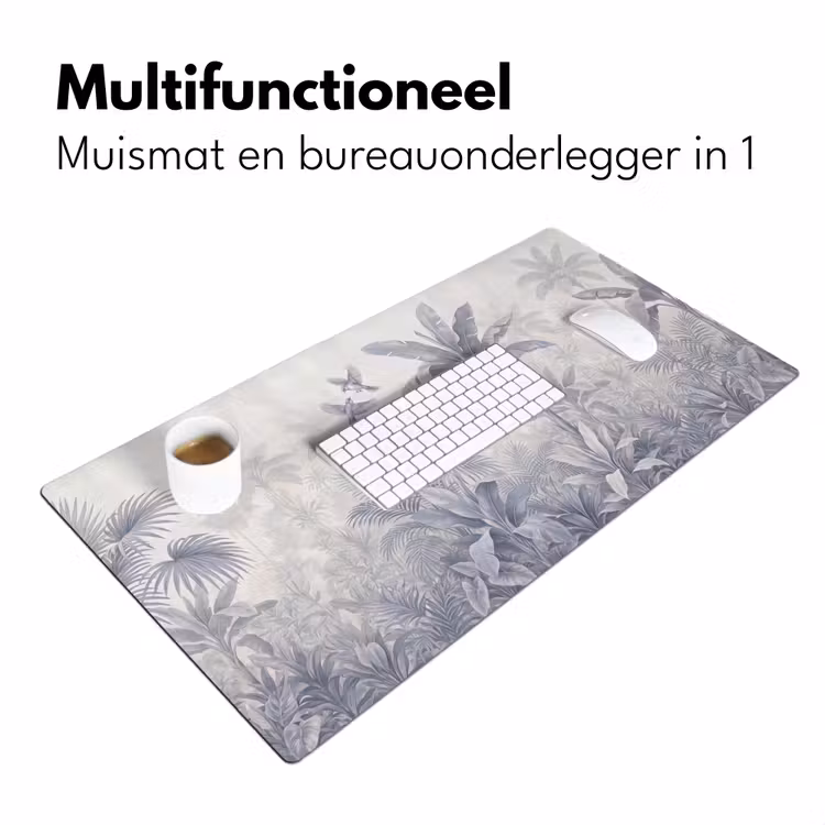 Bureau onderlegger - Natuur - Vogel - Jungle - Illustratie - Blauw — 7