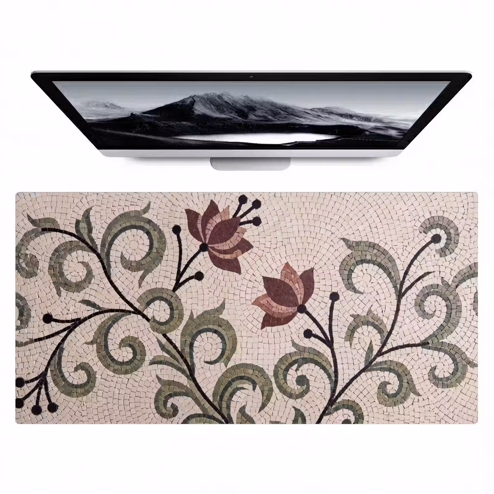 Bureau onderlegger - Bloemen - Mozaïek - Patroon - Abstract - Groen — 1