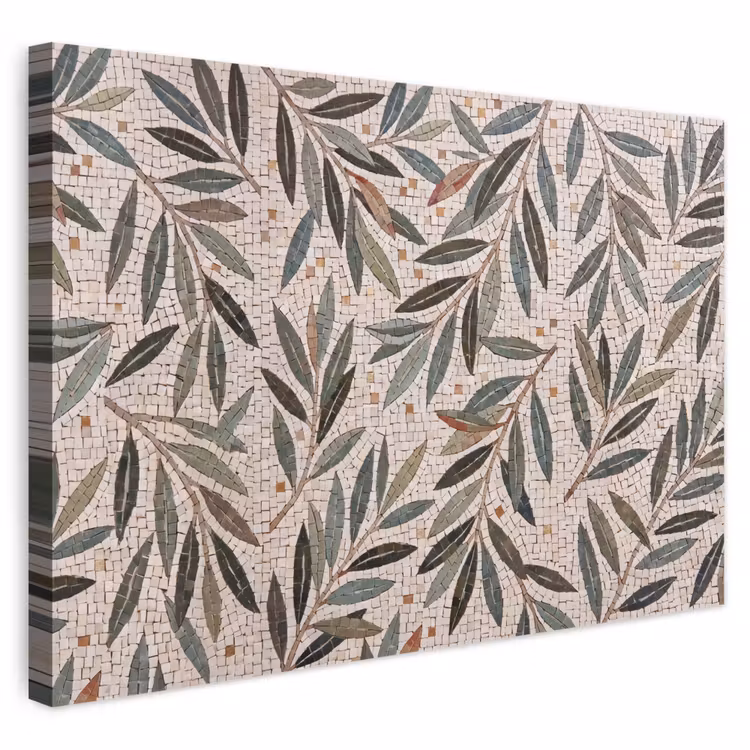 Buiten canvas - Plant - Blad - Mozaïek - Groen — 1