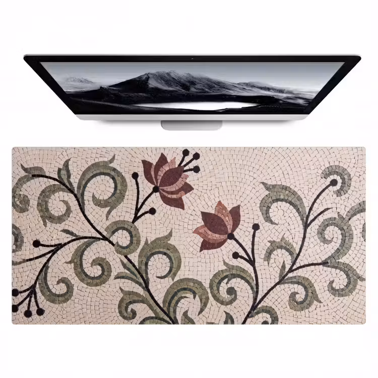 Bureau onderlegger - Bloemen - Mozaïek - Patroon - Abstract - Groen — 1