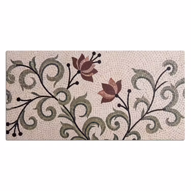 Bureau onderlegger - Bloemen - Mozaïek - Patroon - Abstract - Groen — 2