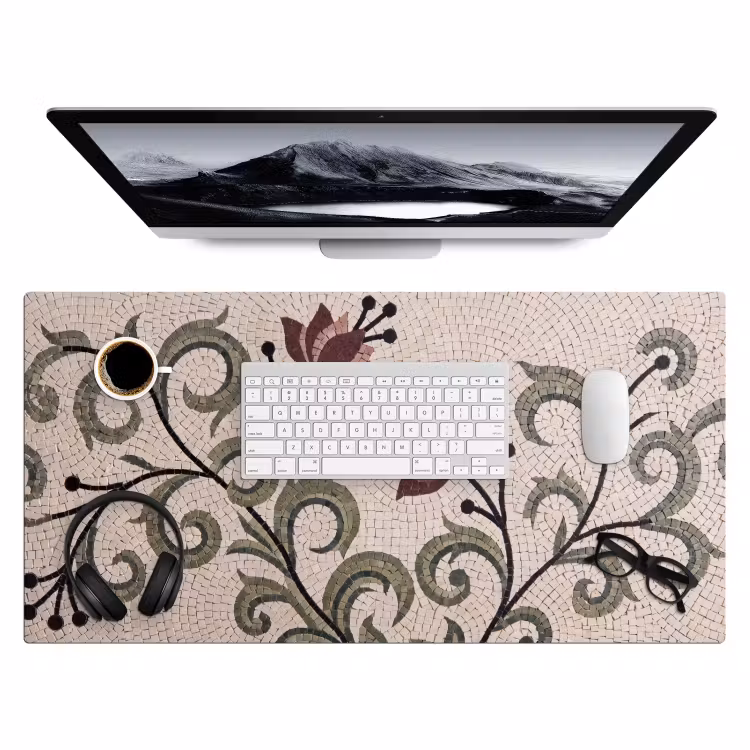 Bureau onderlegger - Bloemen - Mozaïek - Patroon - Abstract - Groen — 4
