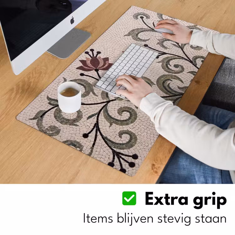 Bureau onderlegger - Bloemen - Mozaïek - Patroon - Abstract - Groen — 6