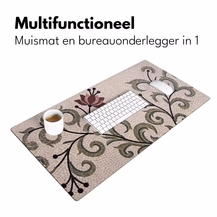 Bureau onderlegger - Bloemen - Mozaïek - Patroon - Abstract - Groen — 7