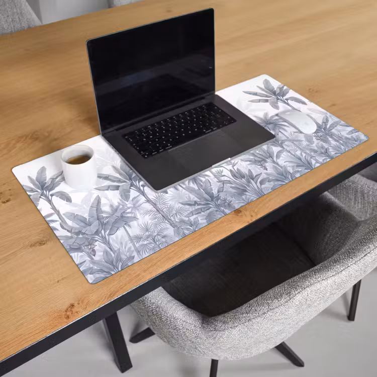 Bureau onderlegger - Kat - Tropisch bos - Modern - Grijs — 3