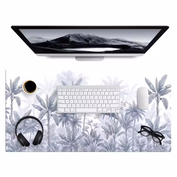 Bureau onderlegger - Kat - Tropisch bos - Modern - Grijs — 4