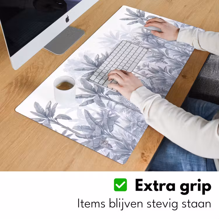 Bureau onderlegger - Kat - Tropisch bos - Modern - Grijs — 6
