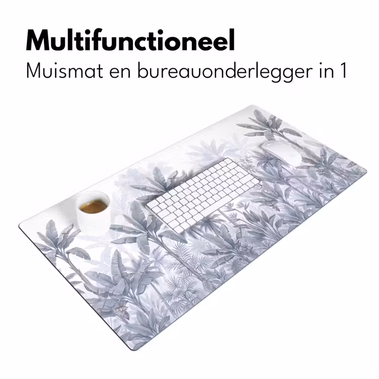 Bureau onderlegger - Kat - Tropisch bos - Modern - Grijs — 7