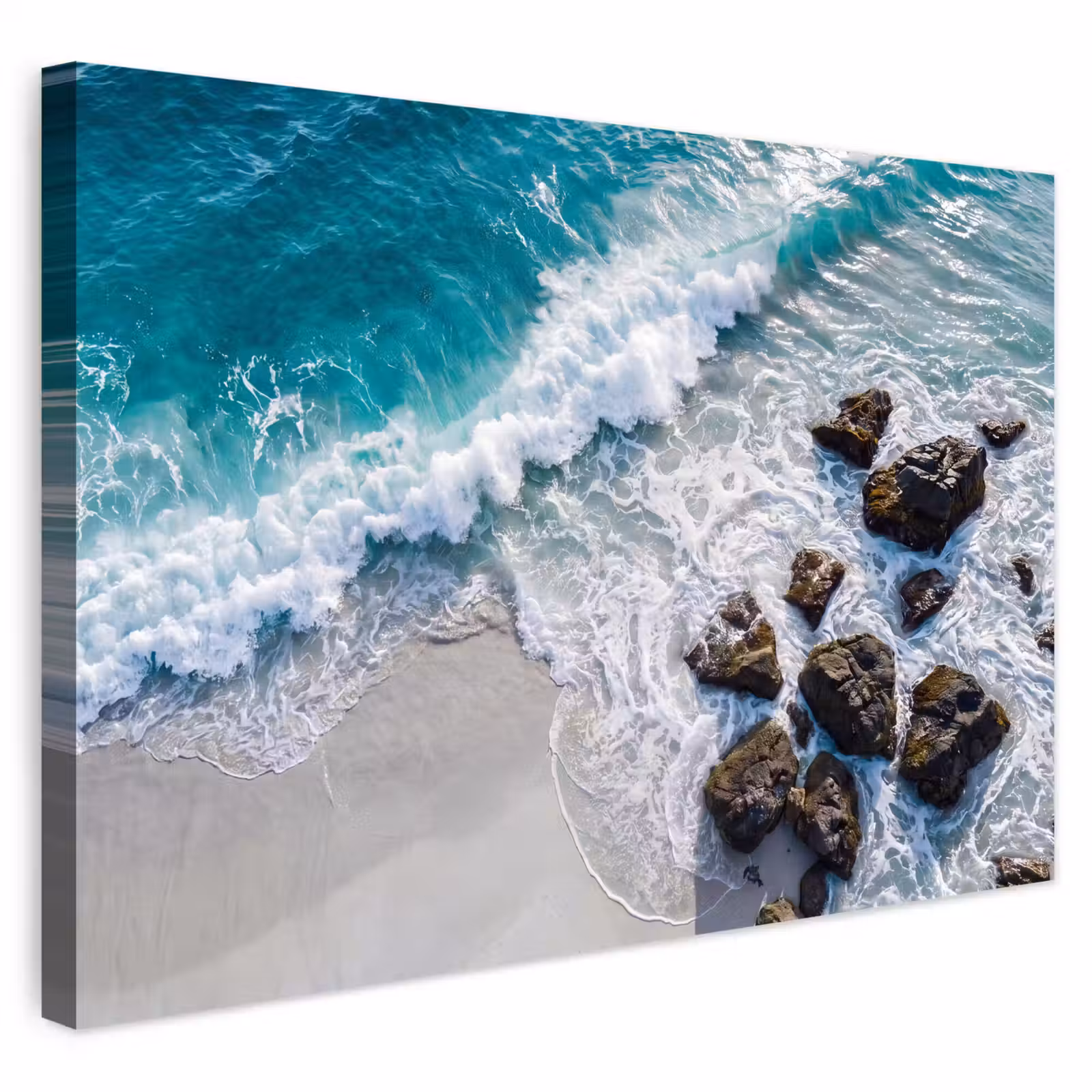 Buiten canvas - Zee - Golf - Strand - Natuur - Blauw — 1