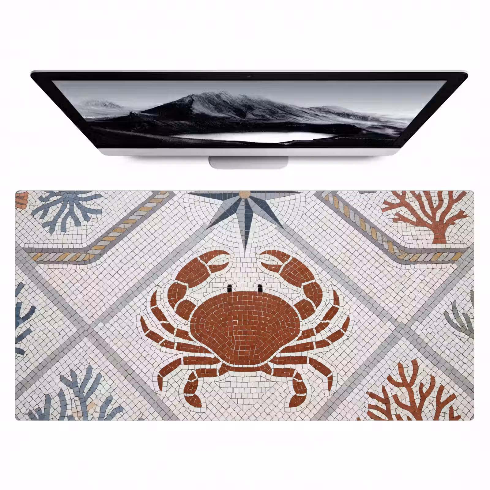 Bureau onderlegger - Dier - Mozaïek - Zee - Klassiek - Bruin — 1