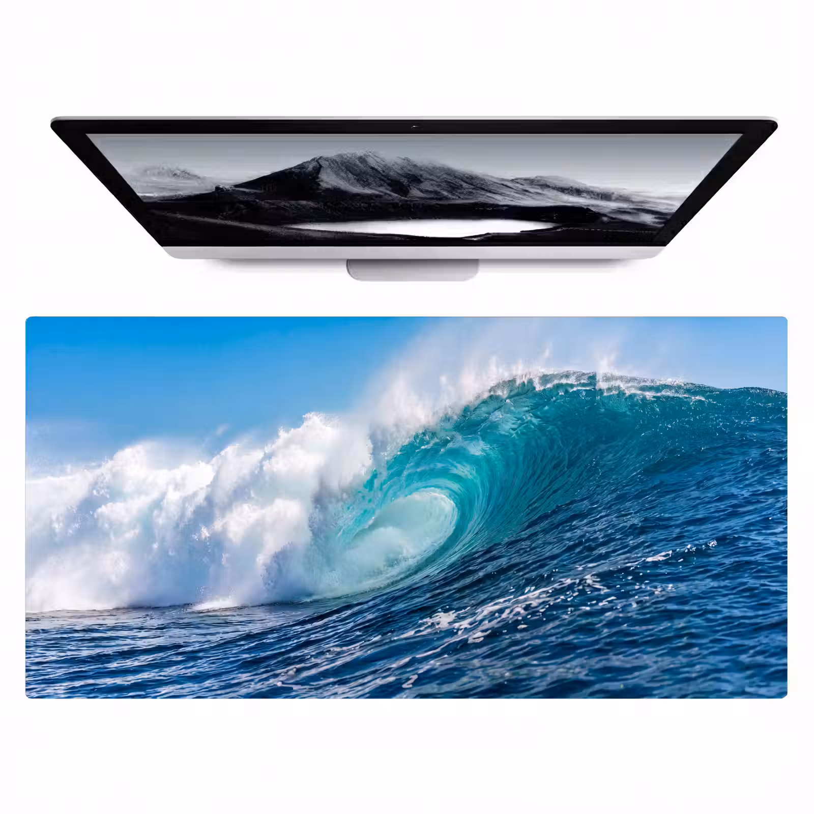 Bureau onderlegger - Golf - Oceaan - Water - Dynamisch - Blauw — 1