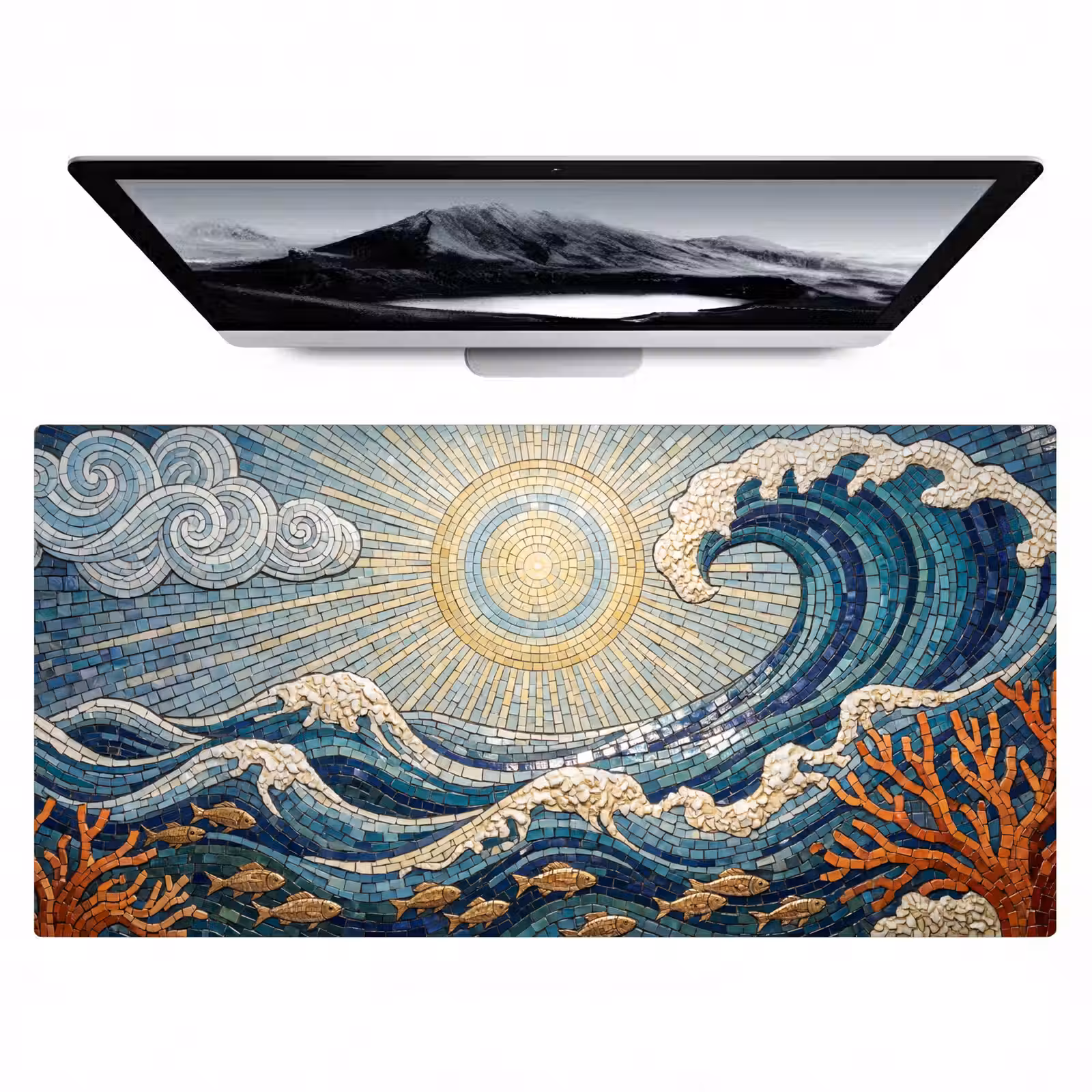Bureau onderlegger - Onderwater - Koraal - Vis - Natuur - Kunst — 1