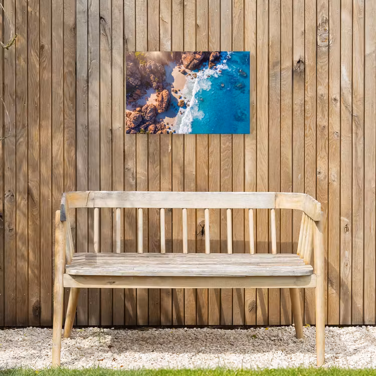Buiten canvas - Strand - Zee - Rotsen - Natuur - Blauw — 3