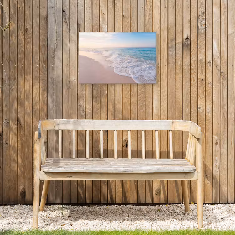 Buiten canvas - Zee - Golven - Strand - Natuur - Wit — 3