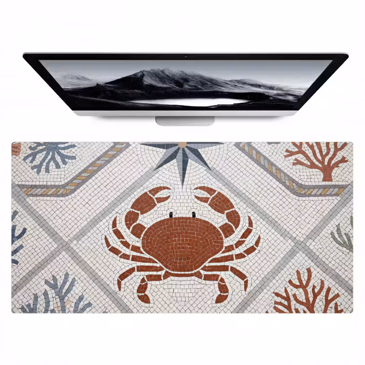 Bureau onderlegger - Dier - Mozaïek - Zee - Klassiek - Bruin — 1