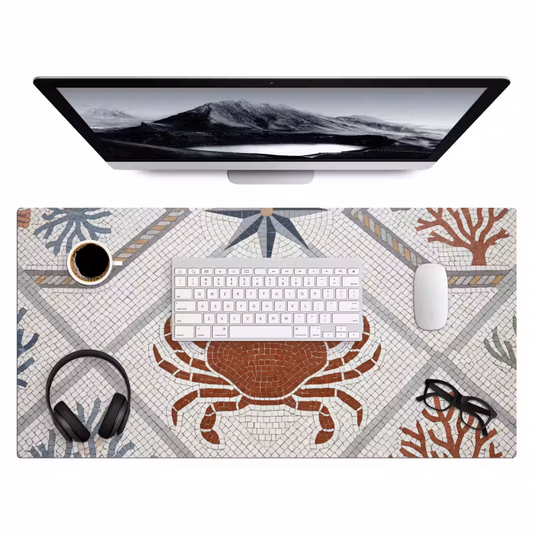 Bureau onderlegger - Dier - Mozaïek - Zee - Klassiek - Bruin — 4