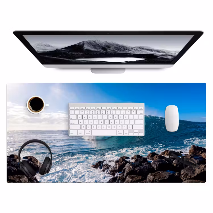 Bureau onderlegger - Golf - Oceaan - Brekend - Water - Blauw — 4