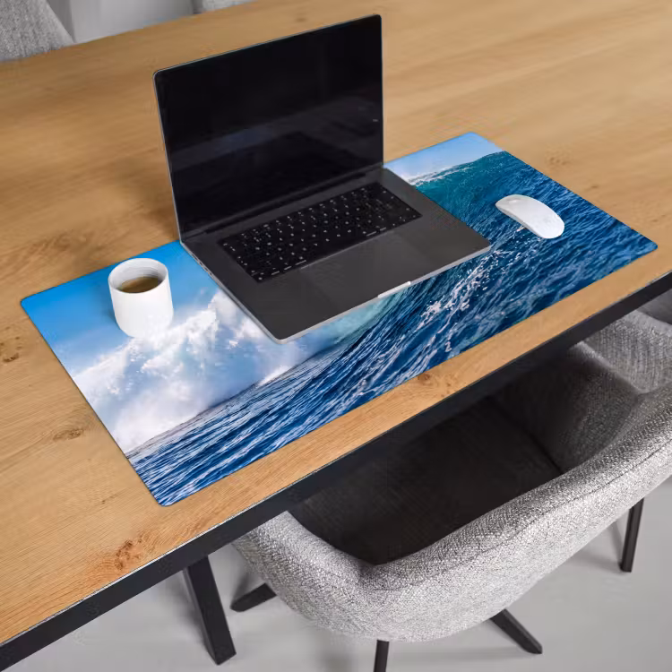 Bureau onderlegger - Golf - Oceaan - Water - Dynamisch - Blauw — 3