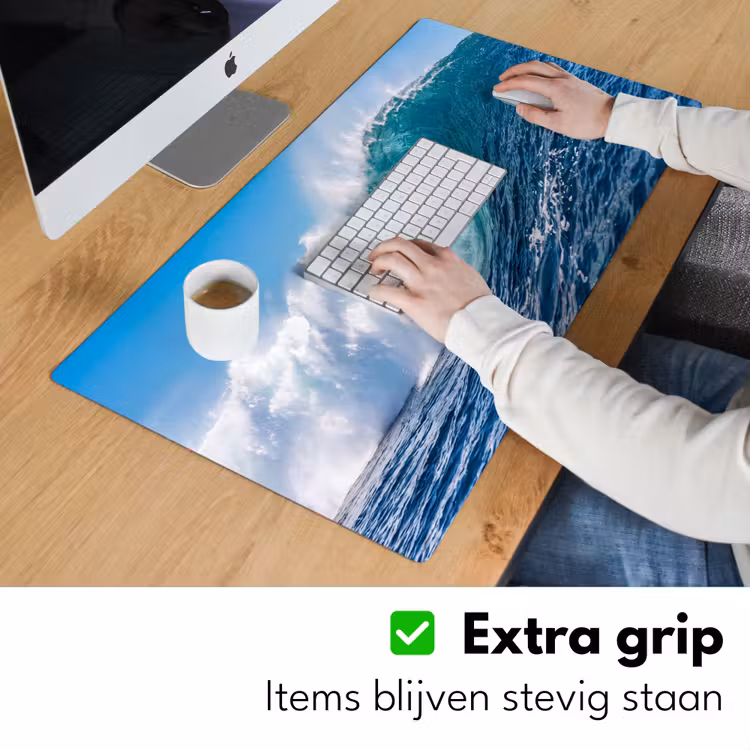 Bureau onderlegger - Golf - Oceaan - Water - Dynamisch - Blauw — 6