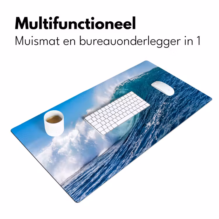 Bureau onderlegger - Golf - Oceaan - Water - Dynamisch - Blauw — 7