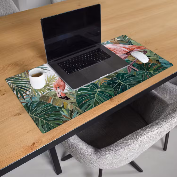 Bureau onderlegger - Natuur - Bladeren - Abstract - Groen - Vogel — 3