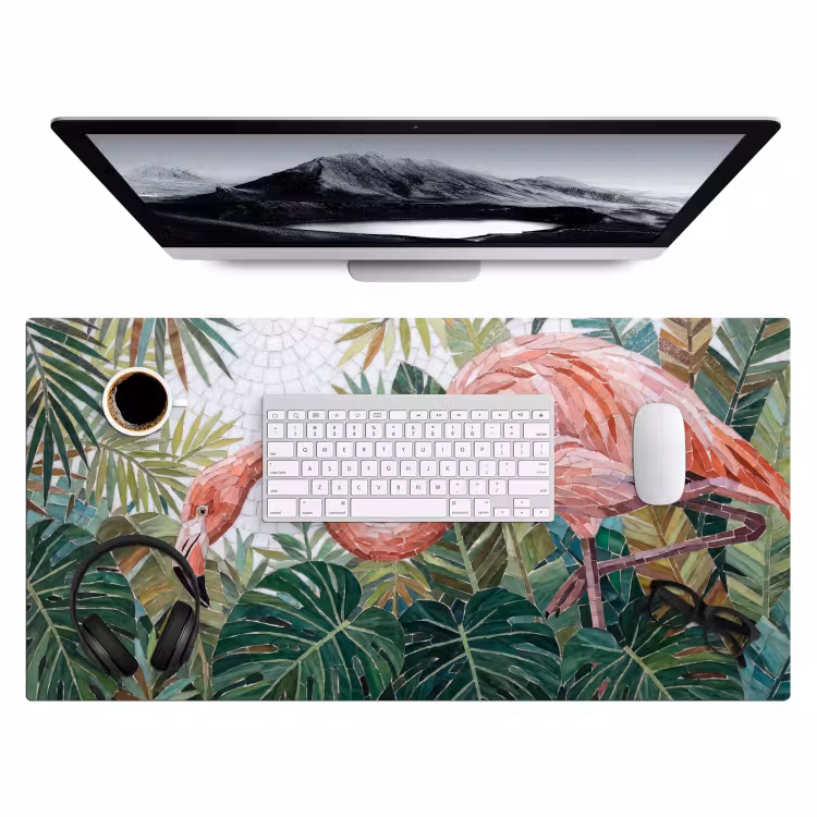 Bureau onderlegger - Natuur - Bladeren - Abstract - Groen - Vogel — 4
